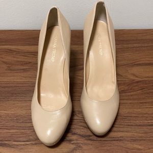 Ivanka Trump Nude Leather Kimo High Heel Pumps. Size 9.5 M.